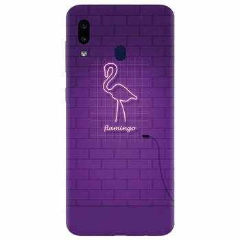 Husa silicon pentru Samsung Galaxy A20e, Light Flamingo Husa silicon pentru Samsung Galaxy A20e, Light Flamingo