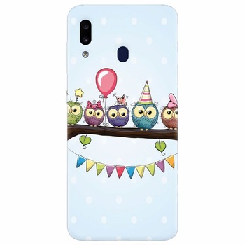 Husa silicon pentru Samsung Galaxy A20, Party Birds Husa silicon pentru Samsung Galaxy A20, Party Birds