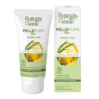 Crema seboechilibranta cu extract de ghimbir - Pelle Pura Bio, 50 ML, Bottega Verde Crema seboechilibranta cu extract de ghimbir - Pelle Pura Bio, 50 ML, Bottega Verde