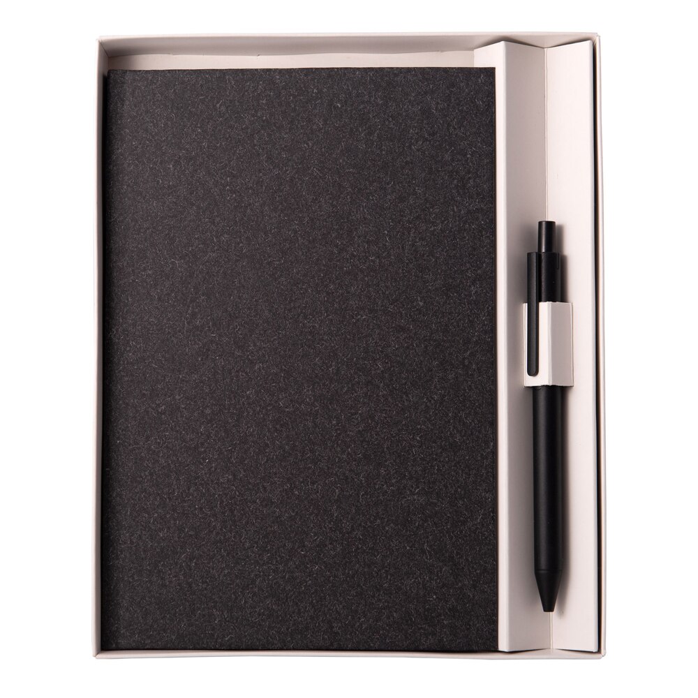 Set notes Natura, A5, liniat alb, cu pix, negru