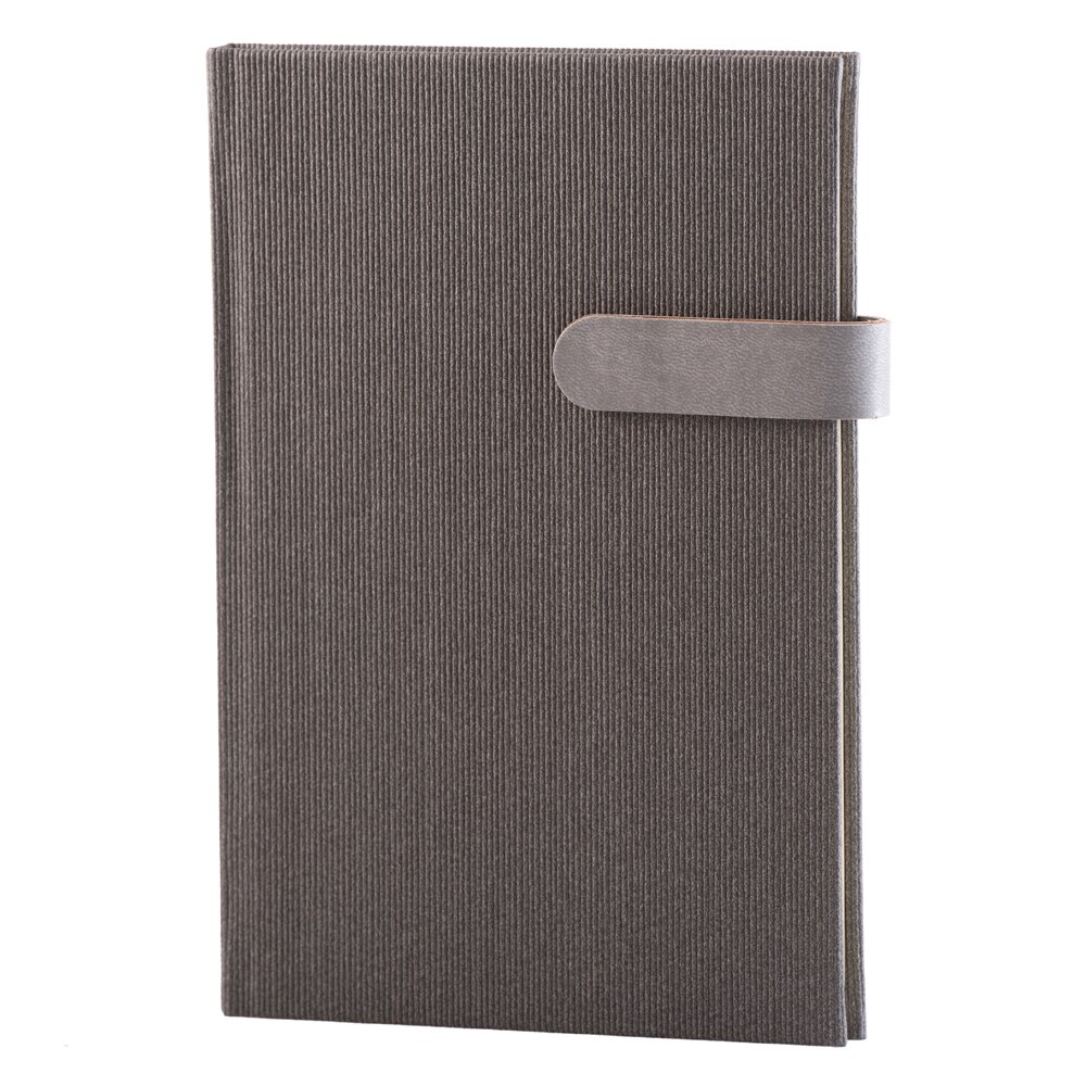 Notes Lux, piele, A5, liniat ivory, gri