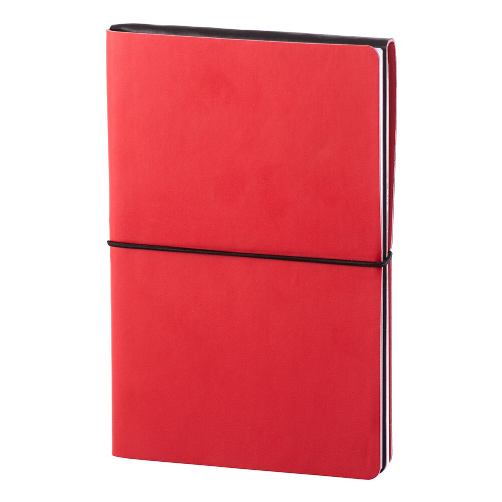 Notes Switch, piele, A5, liniat + matematica, negru/rosu