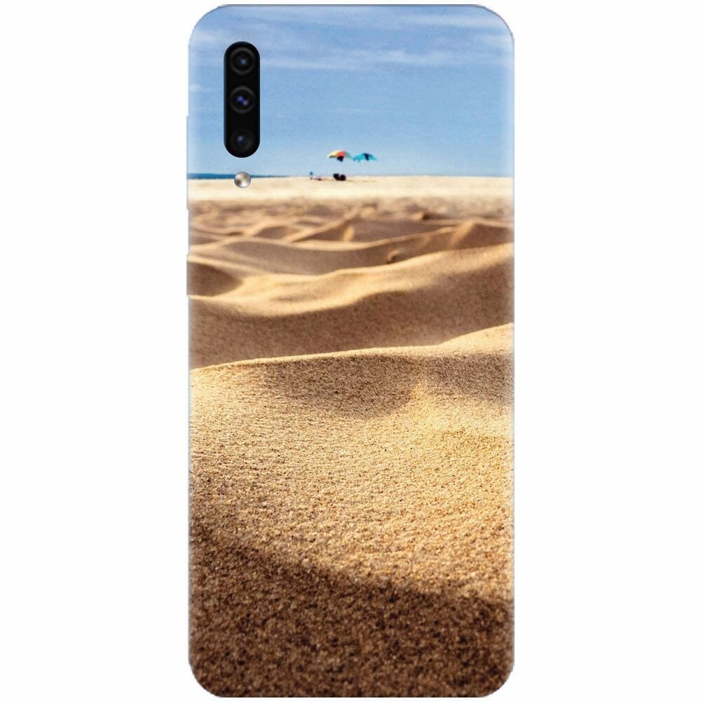 Husa silicon pentru Samsung Galaxy A70, Beach Sand Closeup Holiday