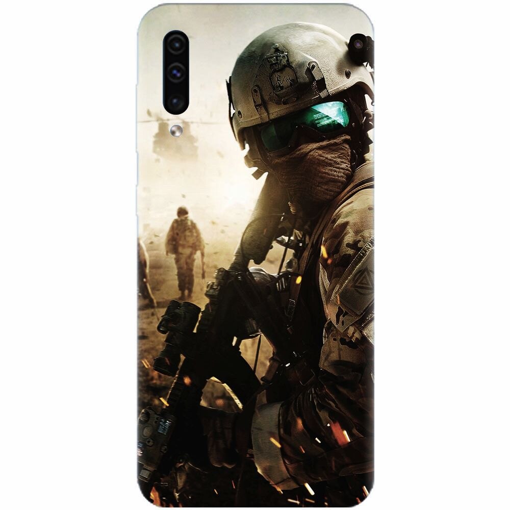Husa silicon pentru Samsung Galaxy A50, Battlefield