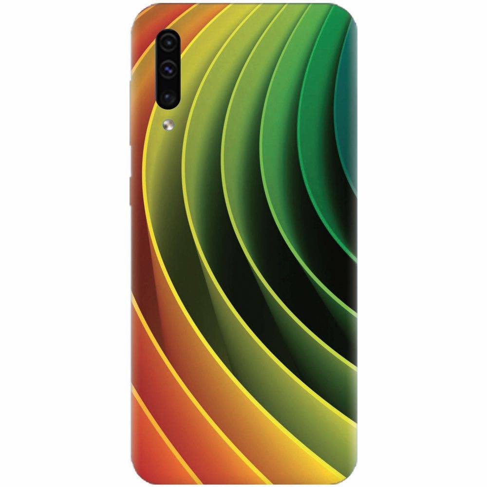 Husa silicon pentru Samsung Galaxy A70, 3D Multicolor Abstract Lines