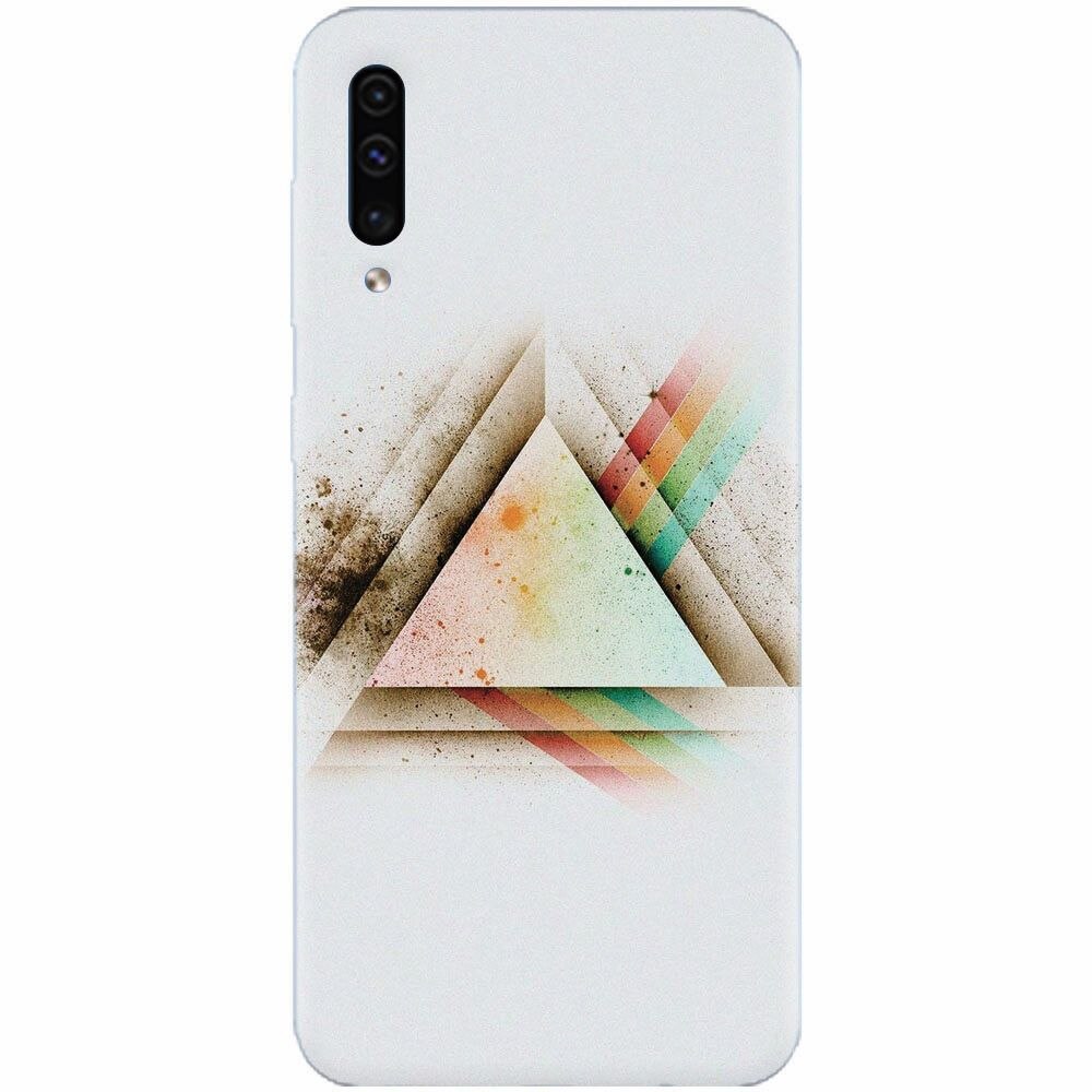 Husa silicon pentru Samsung Galaxy A70, Abstract Grunge Light Triangle