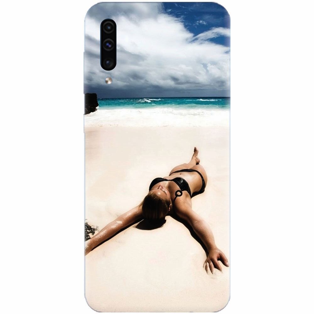 Husa silicon pentru Samsung Galaxy A50, Beach Lounging