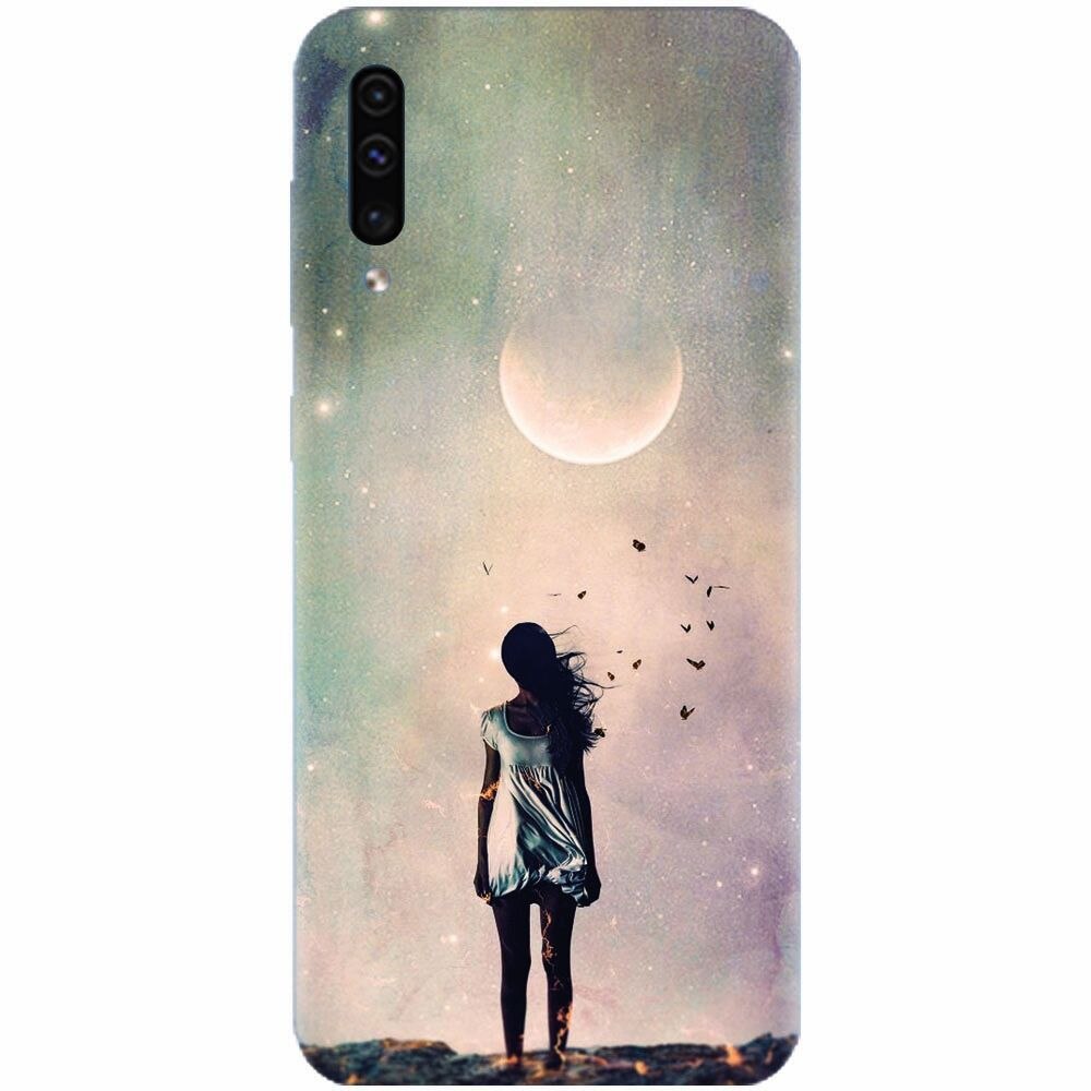 Husa silicon pentru Samsung Galaxy A50, Alone Woman Cgi Hd K