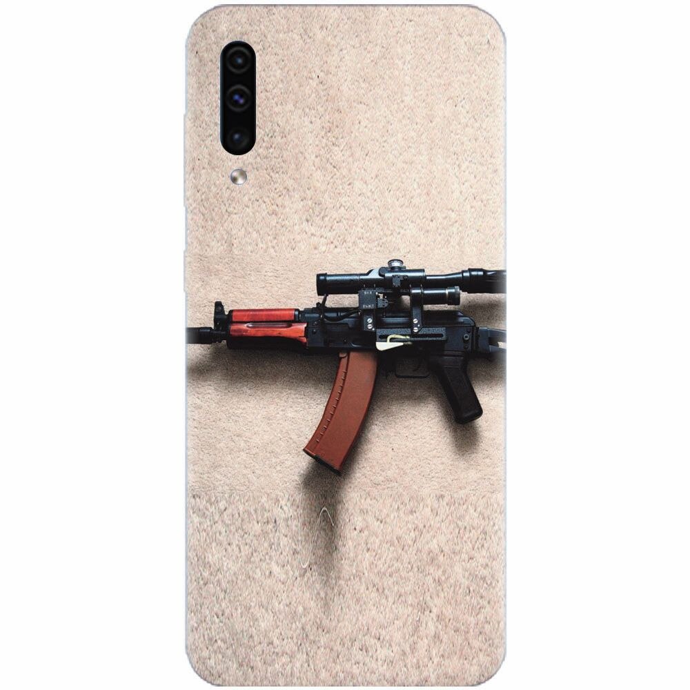Husa silicon pentru Samsung Galaxy A70, AK Kalashnikov Gun Of Military