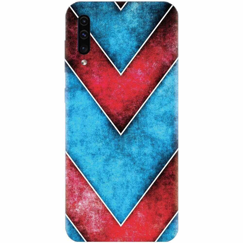 Husa silicon pentru Samsung Galaxy A50, Blue And Red Abstract