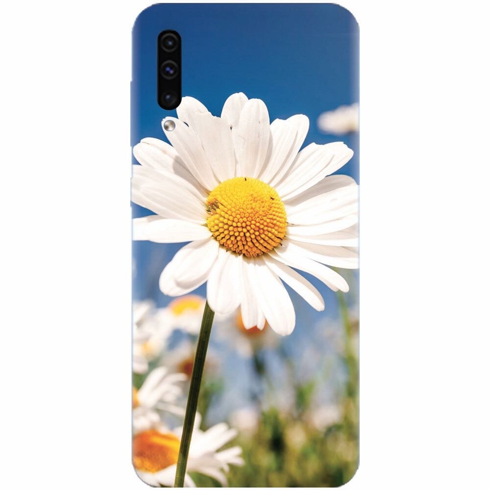 Husa silicon pentru Samsung Galaxy A70, Daisies Field Flowers