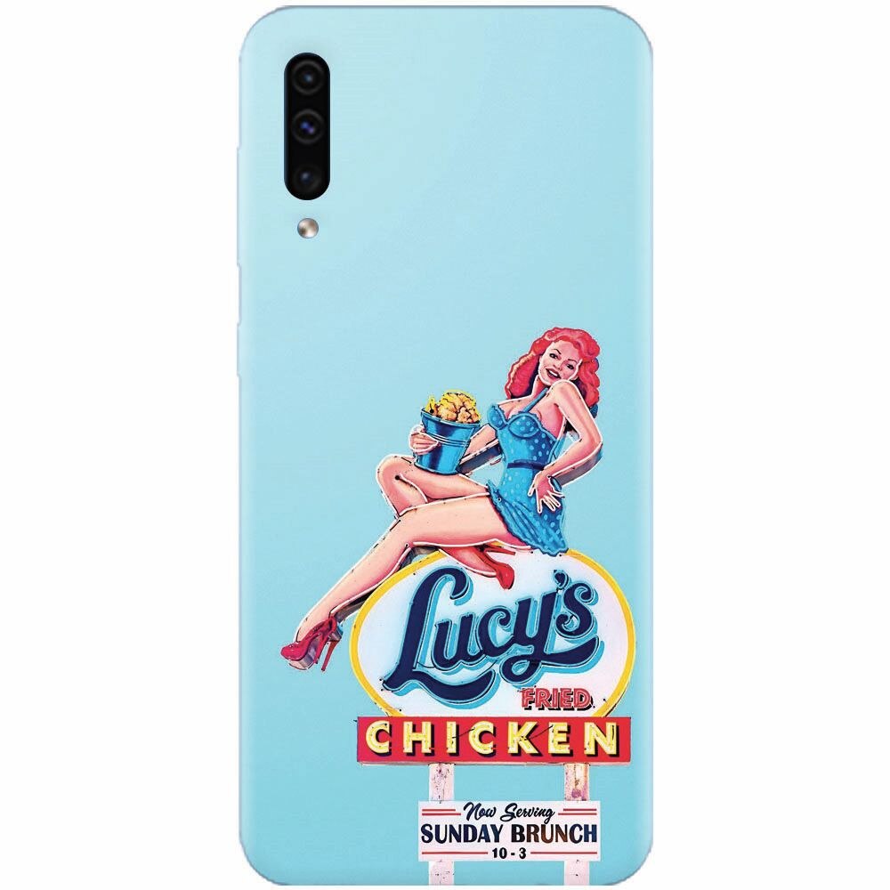 Husa silicon pentru Samsung Galaxy A50, American Vintage Restaurant Sign
