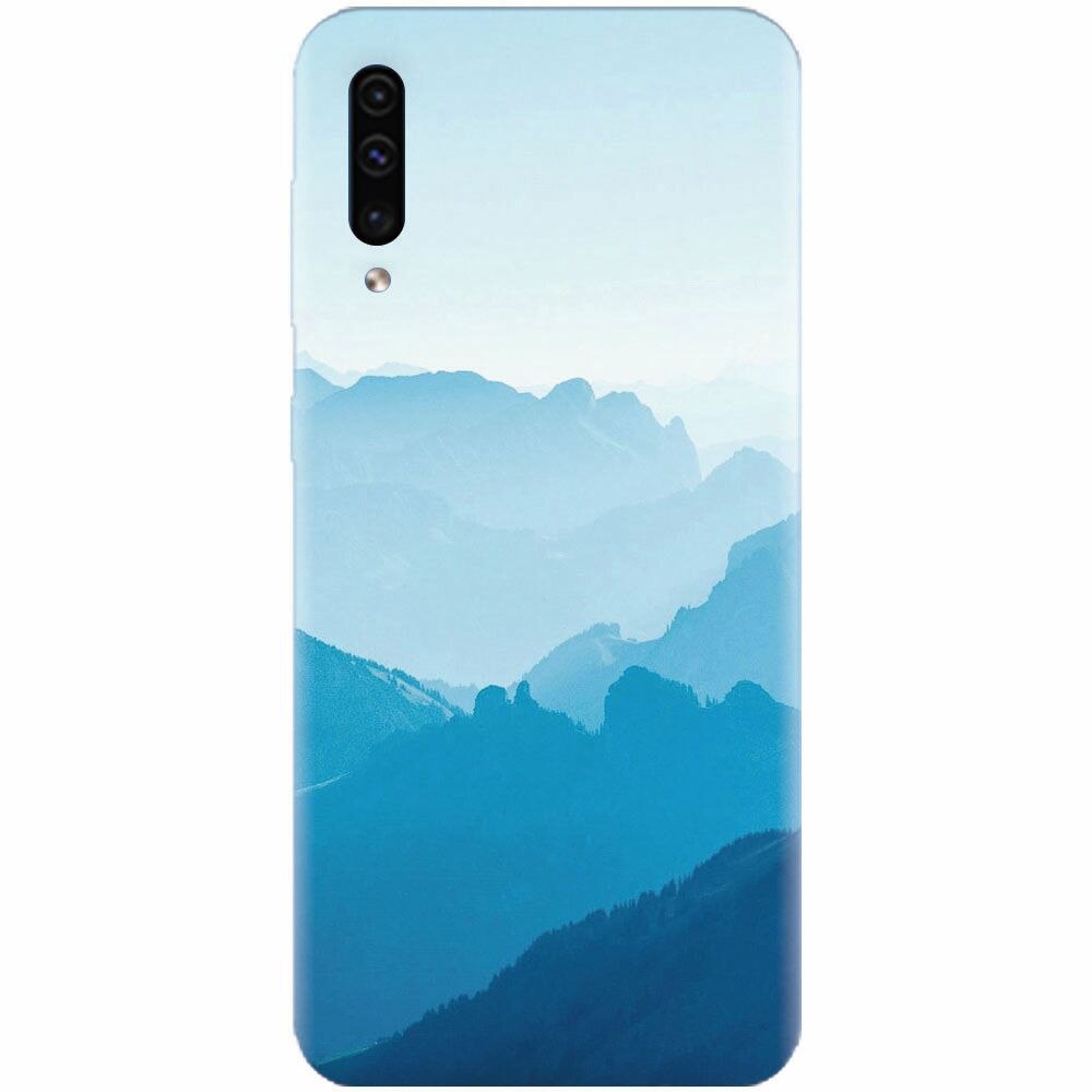 Husa silicon pentru Samsung Galaxy A50, Blue Mountain Crests