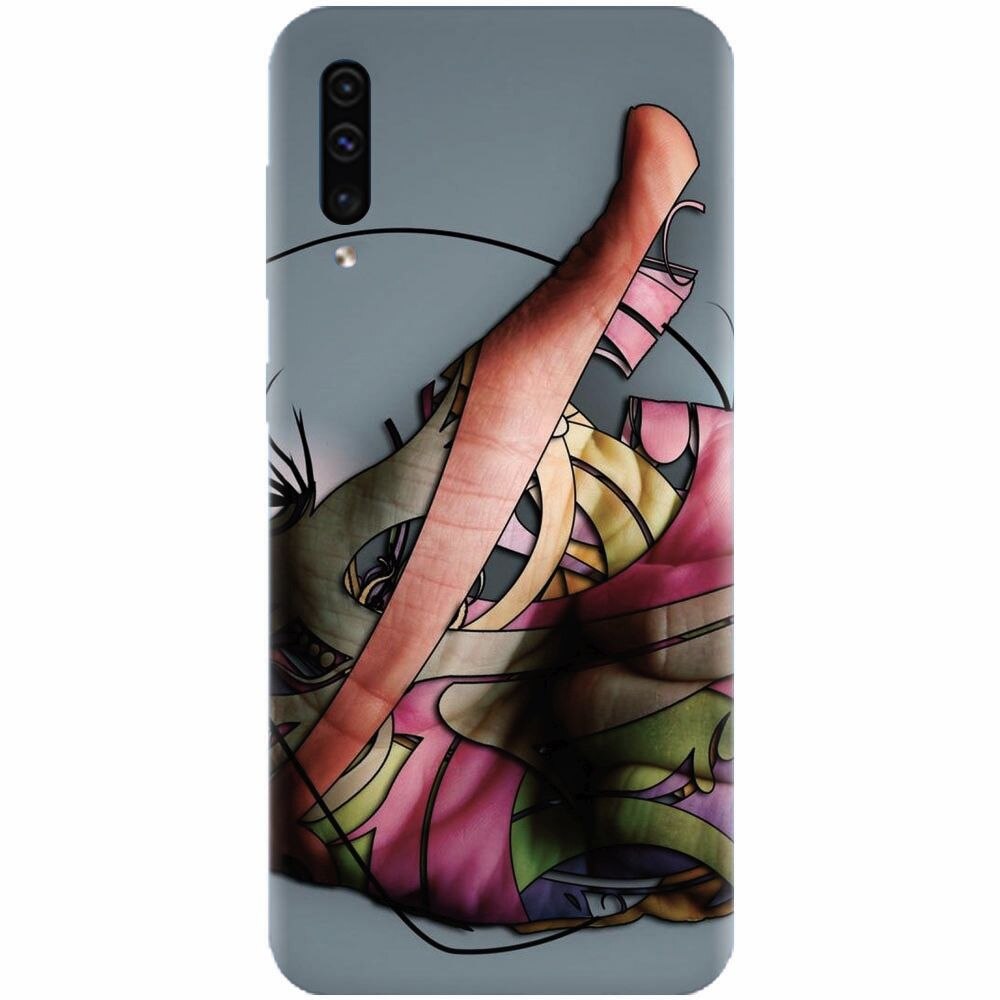 Husa silicon pentru Samsung Galaxy A70, Abstract Minimalistic Hands