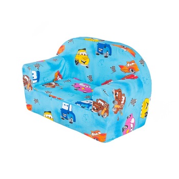 Canapea Rocky pentru copii, Albastru Cars Canapea Rocky pentru copii, Albastru Cars