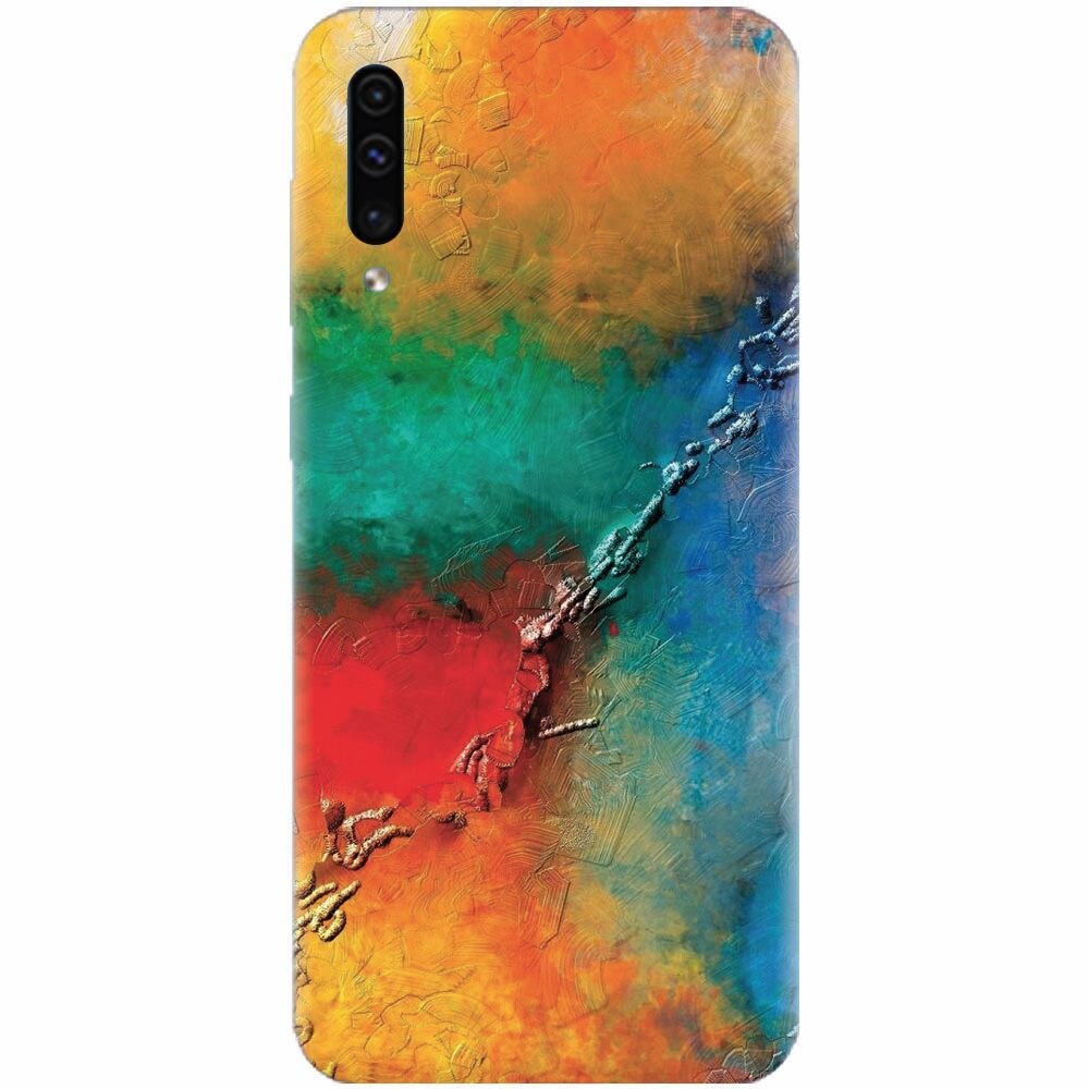 Husa silicon pentru Samsung Galaxy A50, Colorful Wall Paint Texture