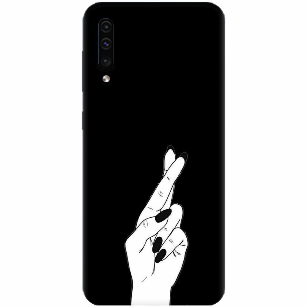 Husa silicon pentru Samsung Galaxy A70, Finger Cross