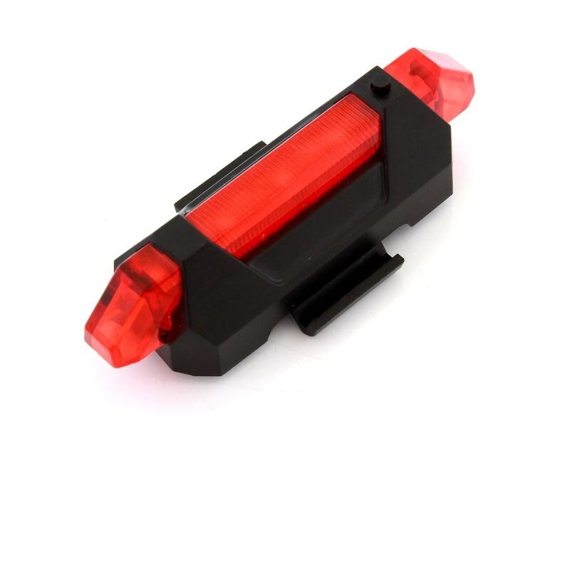 Stop bicicleta 5 LED-uri, ProCart, 4 moduri iluminare, incarcare USB, 2 inele fixare, 7x2.5x2 cm, rosu