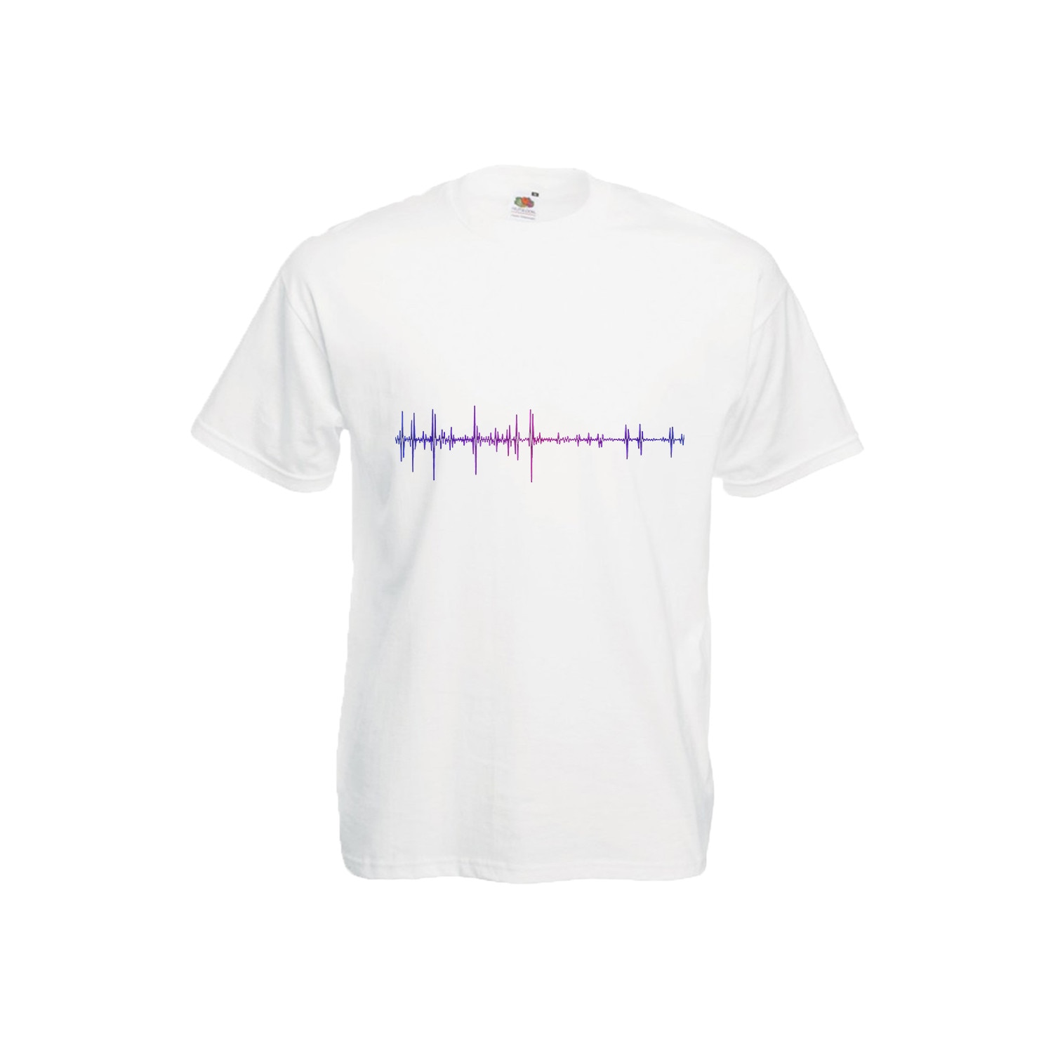 Tricou barbatesc personalizat Fruit of the loom personalizat Feel the music, alb M