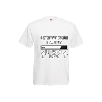 Tricou barbatesc personalizat Fruit of the loom I dont age,alb, 2XL Tricou barbatesc personalizat Fruit of the loom I dont age,alb, 2XL