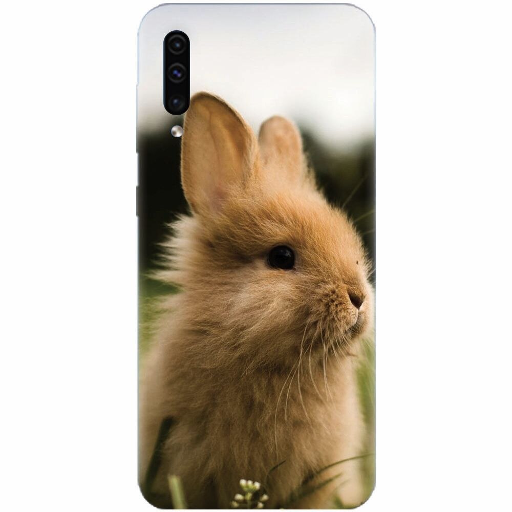 Husa silicon pentru Samsung Galaxy A50, Cute Rabbit In Grass