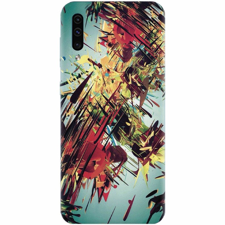 Силиконов кейс за Samsung Galaxy A50, Сложна абстрактна цветна 3D рисунка