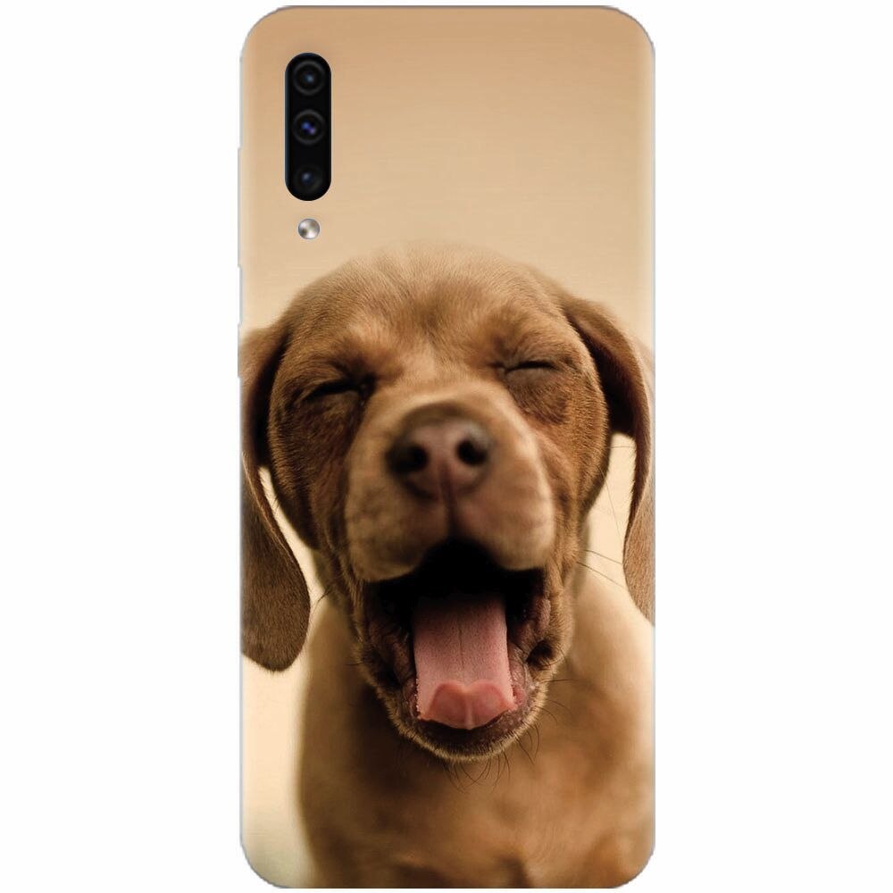 Husa silicon pentru Samsung Galaxy A70, Cute Yawning Puppy