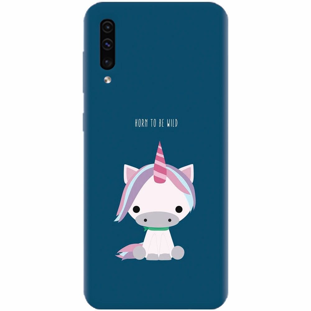 Husa silicon pentru Samsung Galaxy A70, Horn To Be Wild Cute Unicorn