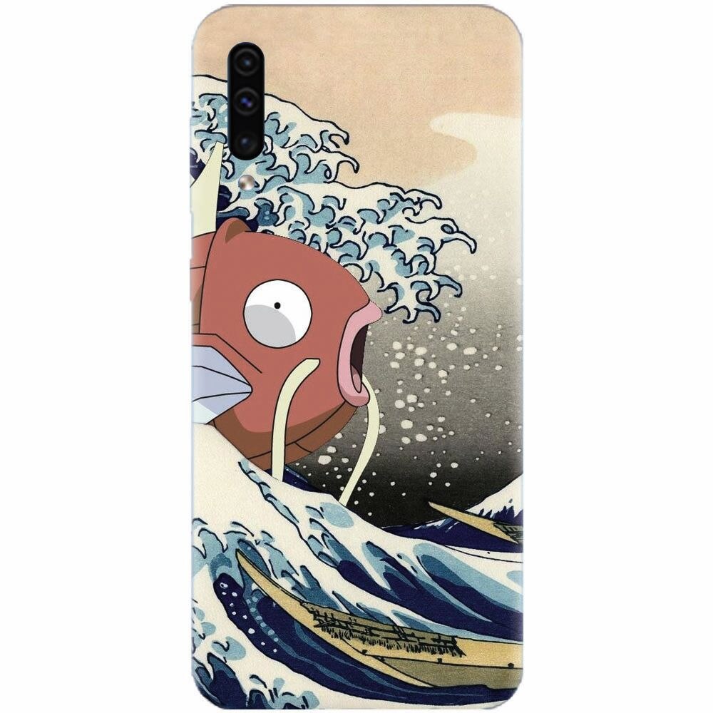 Husa silicon pentru Samsung Galaxy A50, Great Wave Fish