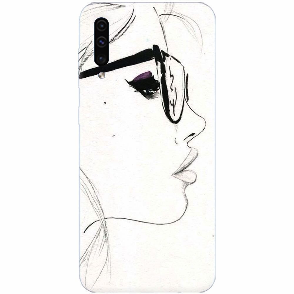 Husa silicon pentru Samsung Galaxy A70, Girl Face