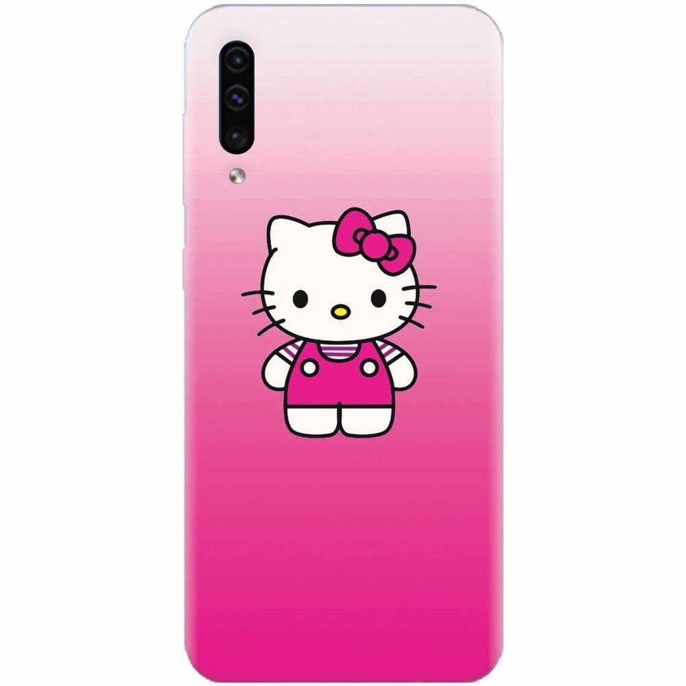 Husa silicon pentru Samsung Galaxy A50, Cute Pink Catty