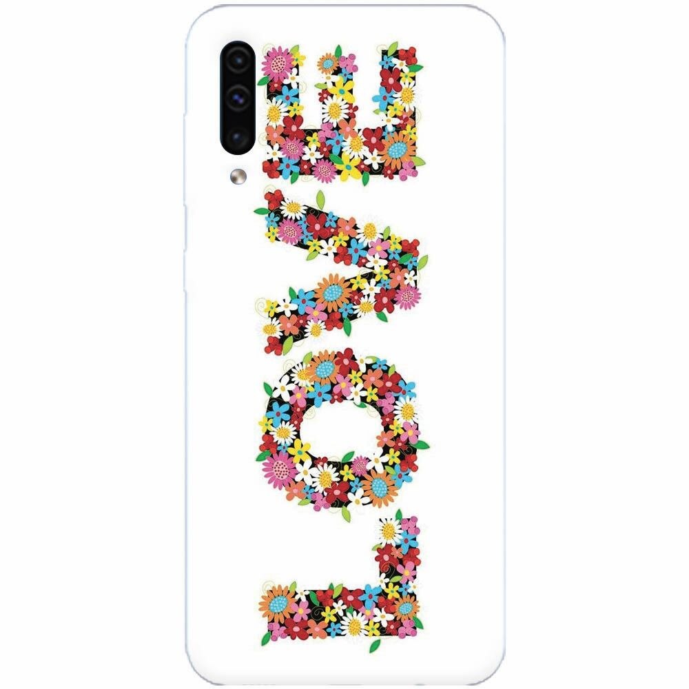 Husa silicon pentru Samsung Galaxy A50, Love Made By Flowers