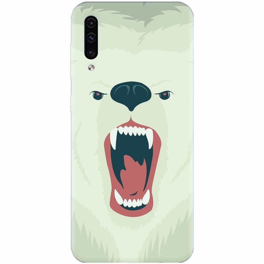 Husa silicon pentru Samsung Galaxy A50, Fierce Polar Bear Winter