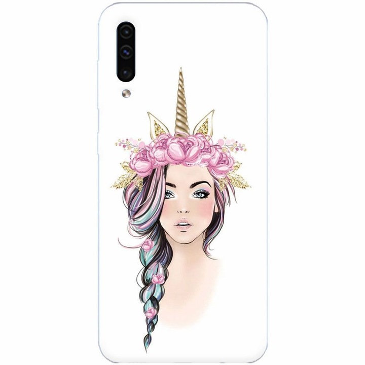 Husa silicon pentru Samsung Galaxy A50, Unicorn Girl