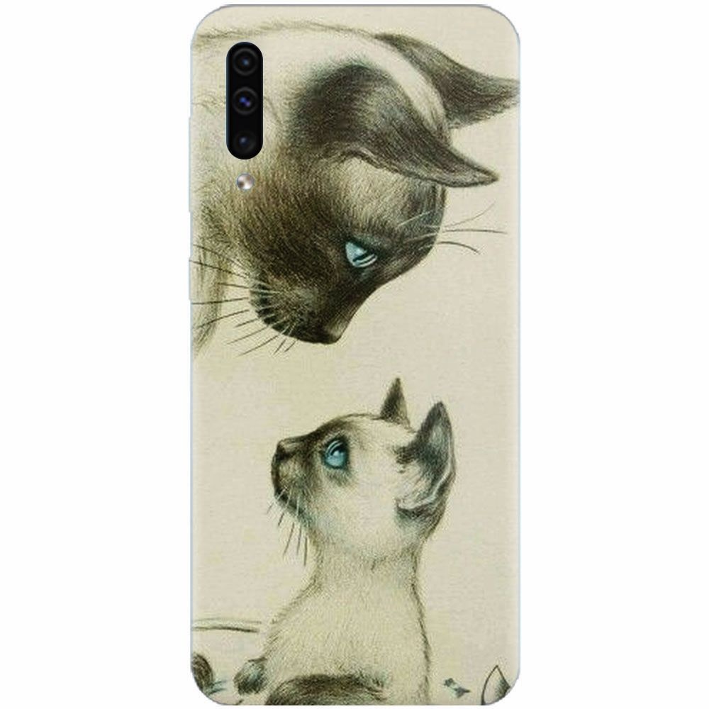 Husa silicon pentru Samsung Galaxy A70, Little Cat