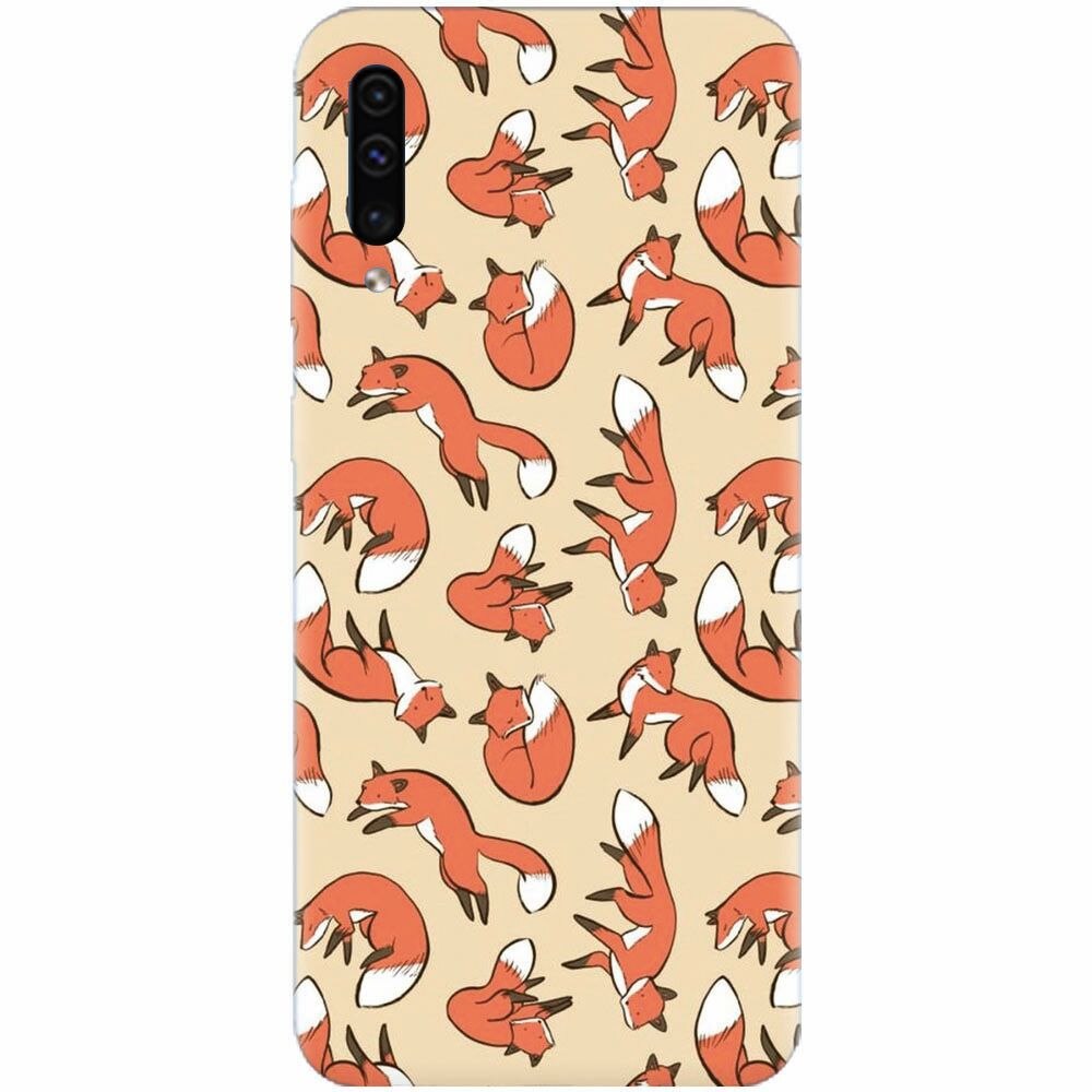 Husa silicon pentru Samsung Galaxy A50, Red Foxes
