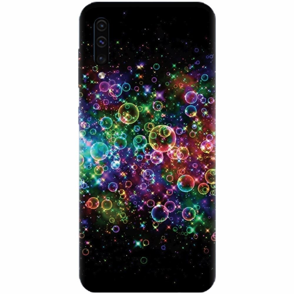 Husa silicon pentru Samsung Galaxy A70, Rainbow Colored Soap Bubbles
