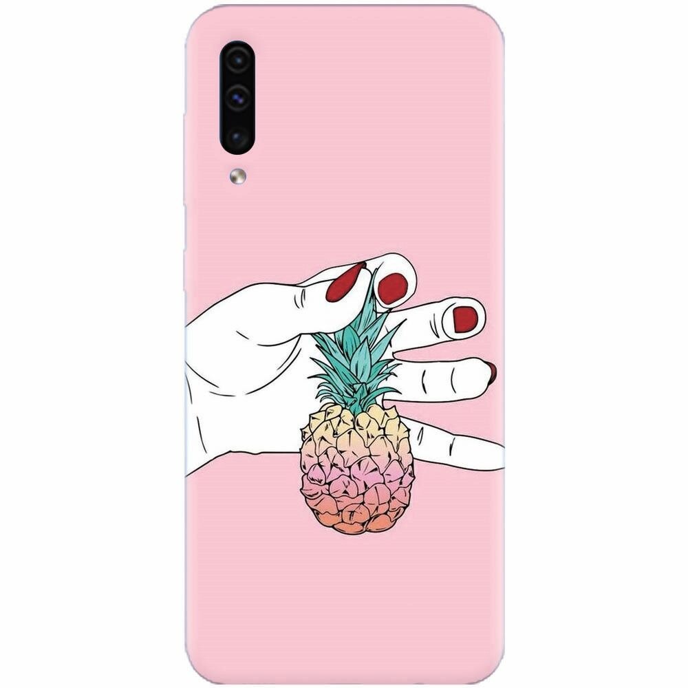 Husa silicon pentru Samsung Galaxy A50, Rainbow Pinepple