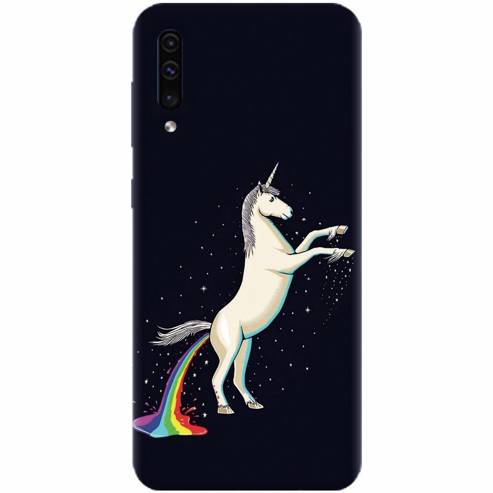 Husa silicon pentru Samsung Galaxy A70, Unicorn Shitting Rainbows