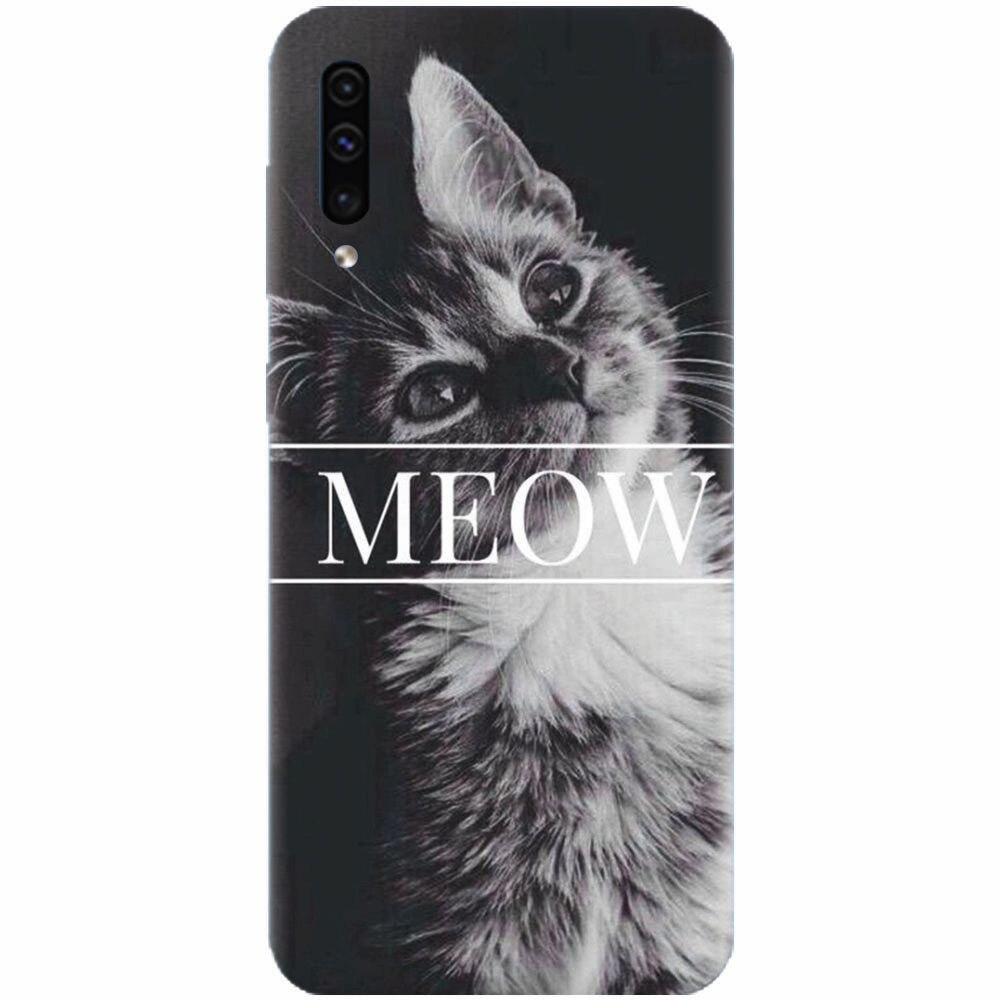 Husa silicon pentru Samsung Galaxy A70, Meow Cute Cat