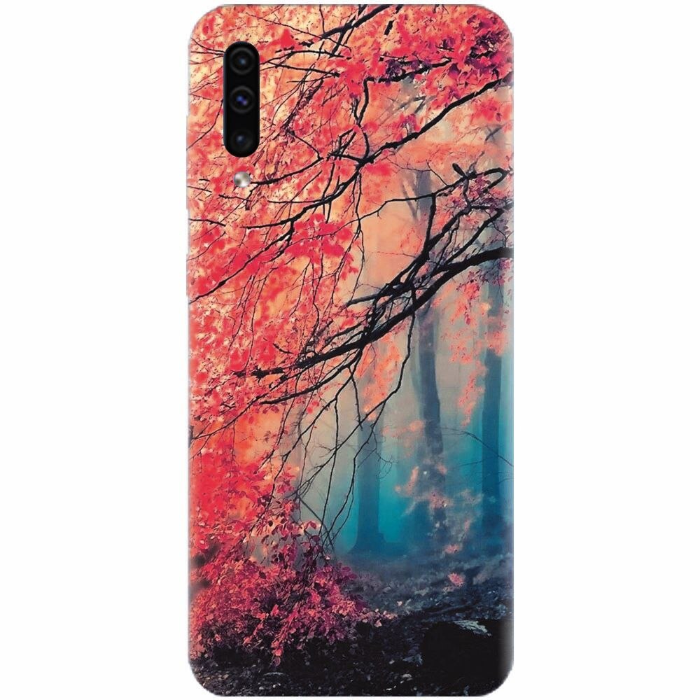 Husa silicon pentru Samsung Galaxy A70, Morning Fog Inest Nature