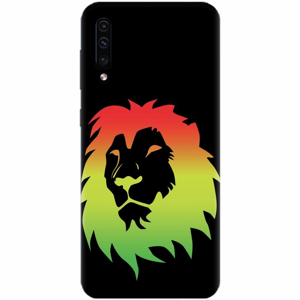 Husa silicon pentru Samsung Galaxy A70, Rasta Color Lion