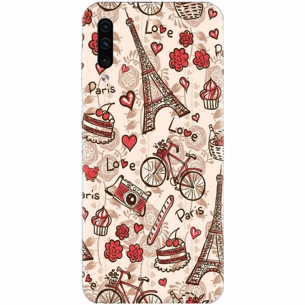 Husa silicon pentru Samsung Galaxy A50, Paris Love