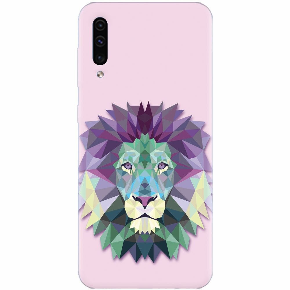 Husa silicon pentru Samsung Galaxy A50, Polygon Lion