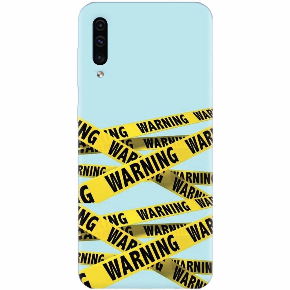 Husa silicon pentru Samsung Galaxy A70, Warning