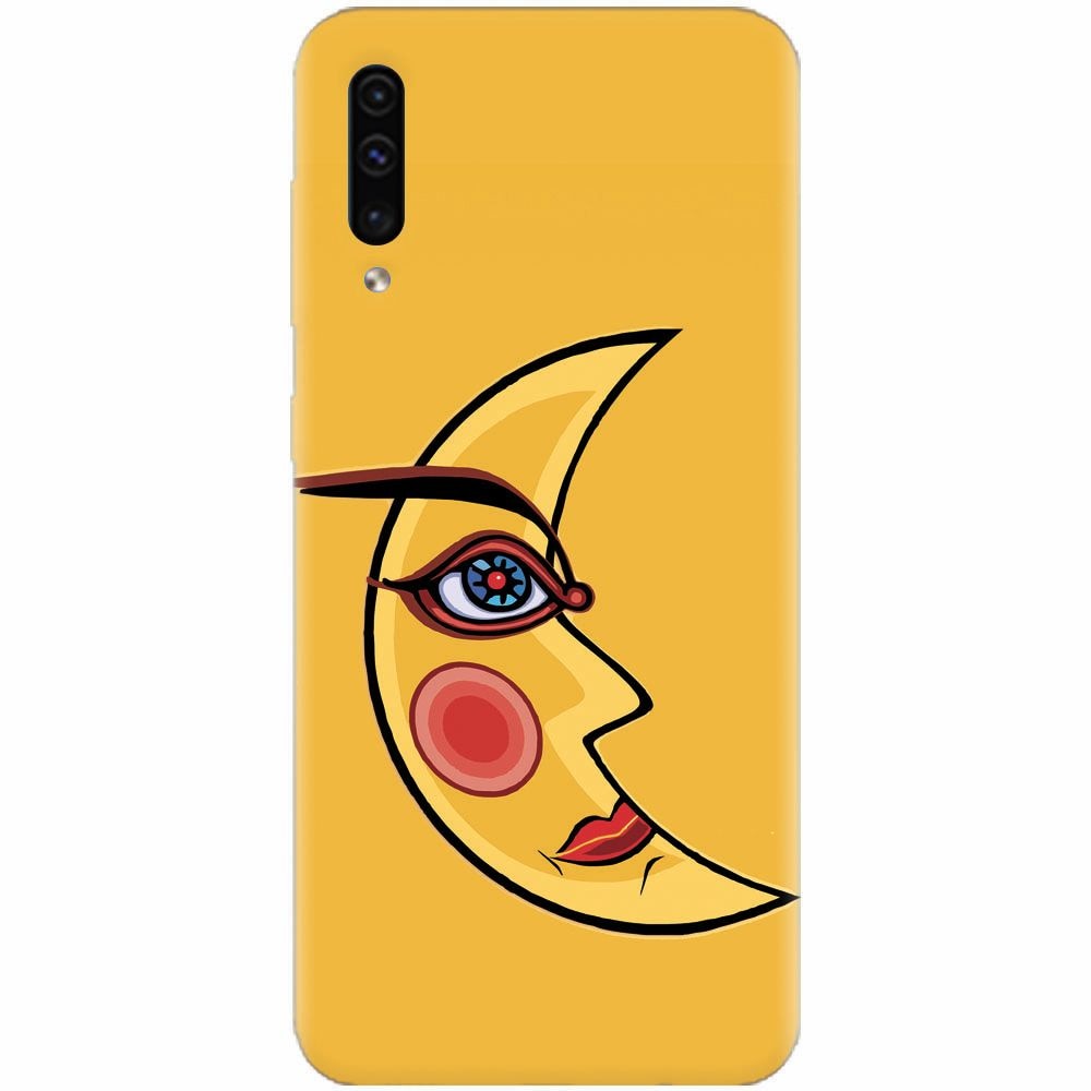 Husa silicon pentru Samsung Galaxy A50, Yellow Moon
