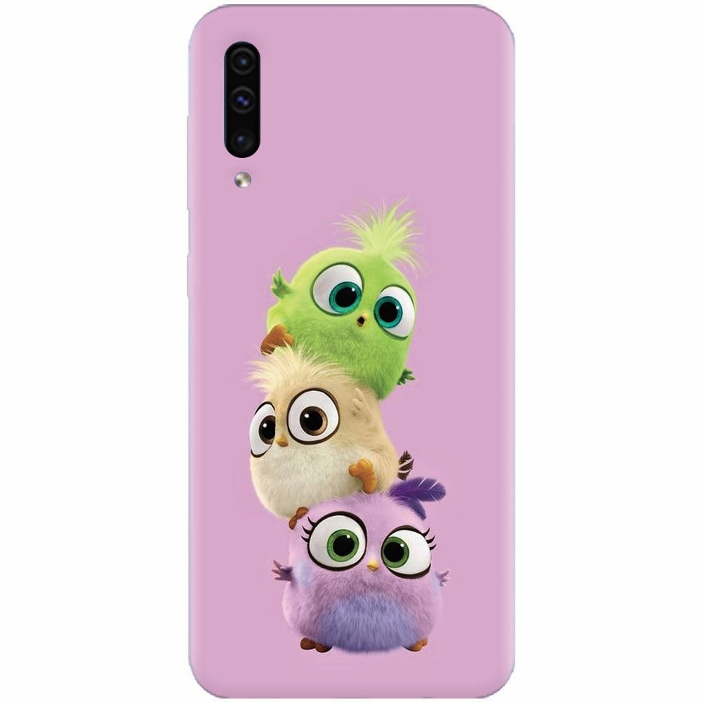 Husa silicon pentru Samsung Galaxy A70, Baby Birds
