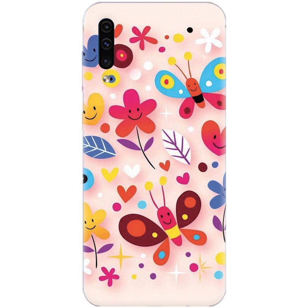 Husa silicon pentru Samsung Galaxy A70, Butterfly 102