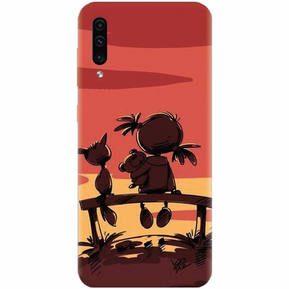 Husa silicon pentru Samsung Galaxy A70, Lovely Sunsets