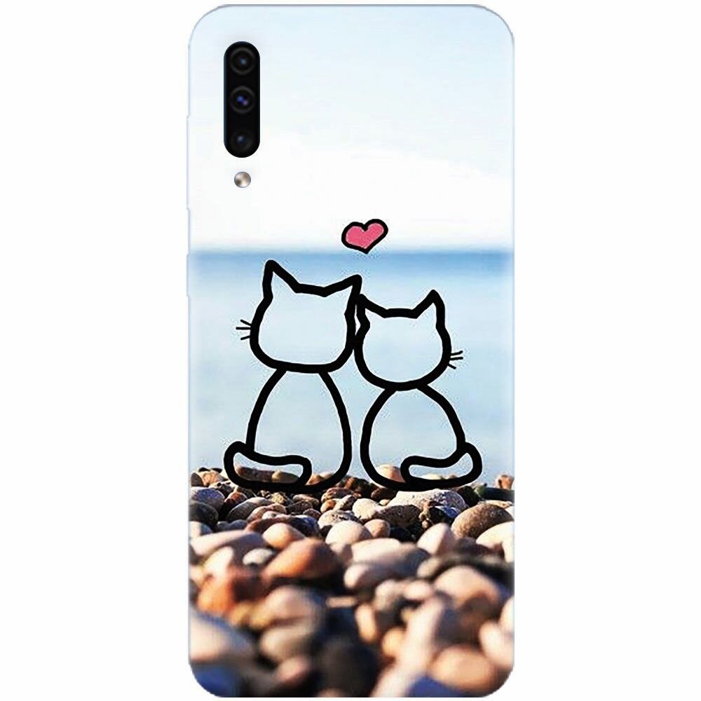 Husa silicon pentru Samsung Galaxy A50, In Love Cats
